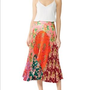 Delfi Collective Floral pleated Clara midi skirt, large